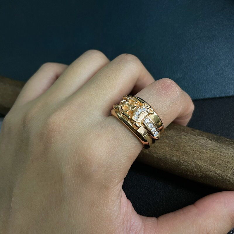 Chrome Hearts Cross Ring - Gothic 925 Sterling Silver Jewelry | David Studio