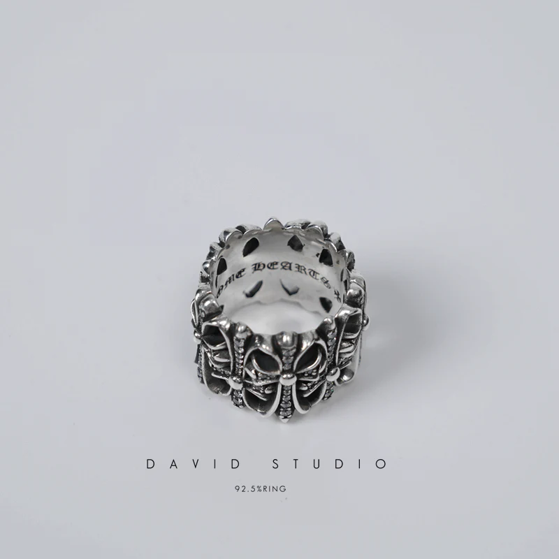 Chrome Hearts Cross Ring - Gothic 925 Sterling Silver Jewelry | David Studio