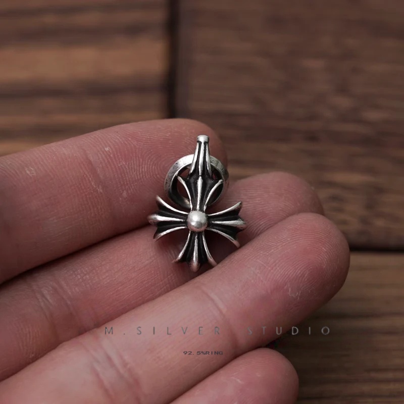 Chrome Hearts Cross Ring - Gothic 925 Sterling Silver Jewelry | David Studio