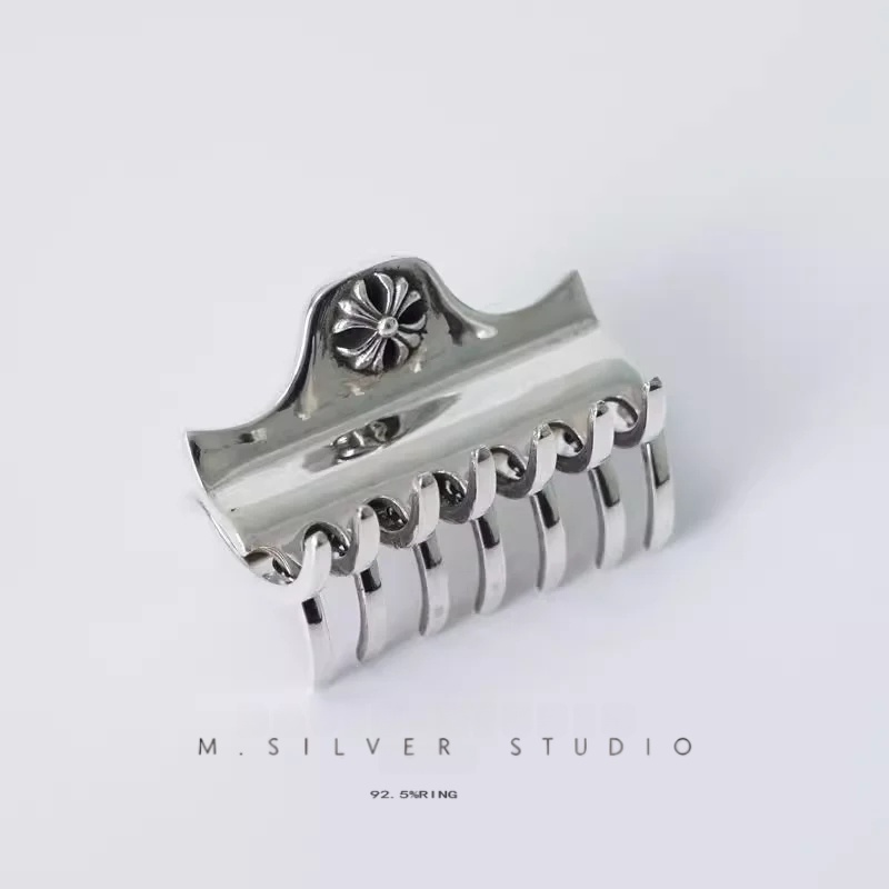 Chrome Hearts Cross Ring - Gothic 925 Sterling Silver Jewelry | David Studio