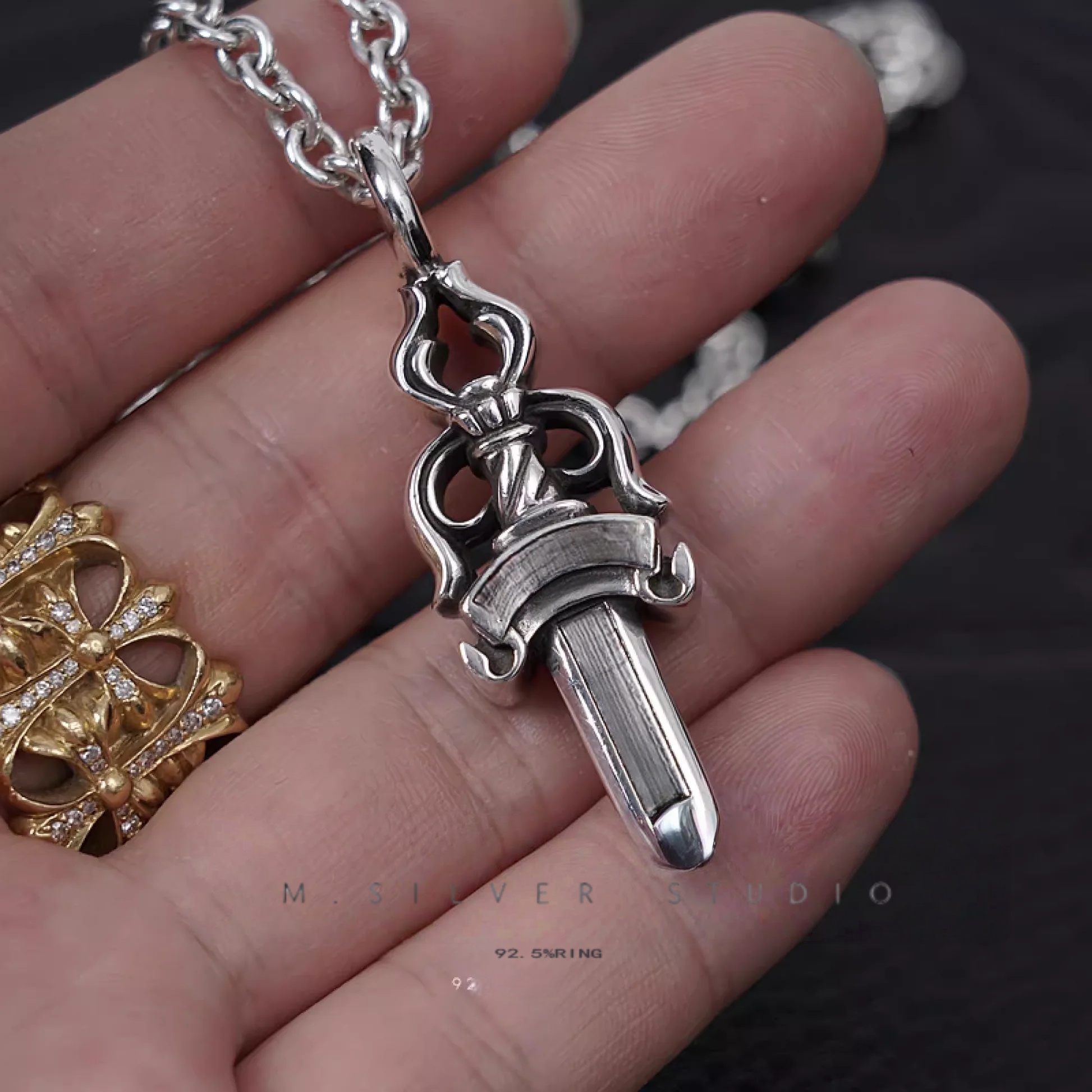 Chrome Hearts Cross Ring - Gothic 925 Sterling Silver Jewelry | David Studio