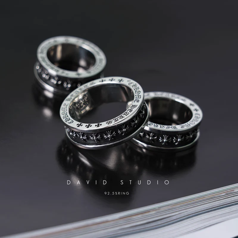 Chrome Hearts Cross Ring - Gothic 925 Sterling Silver Jewelry | David Studio