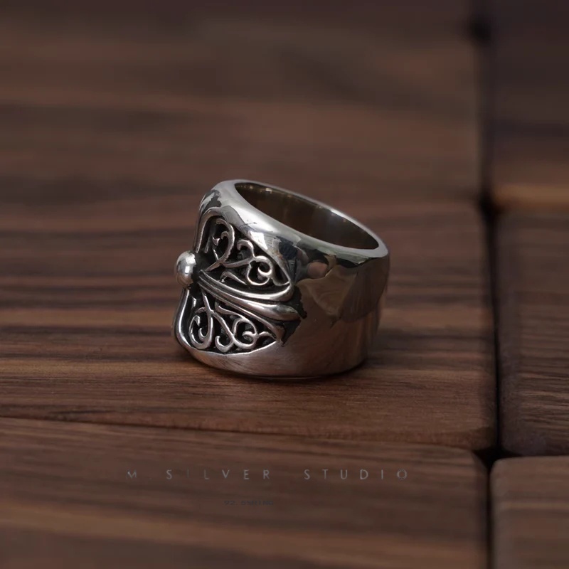 Chrome Hearts Cross Ring - Gothic 925 Sterling Silver Jewelry | David Studio