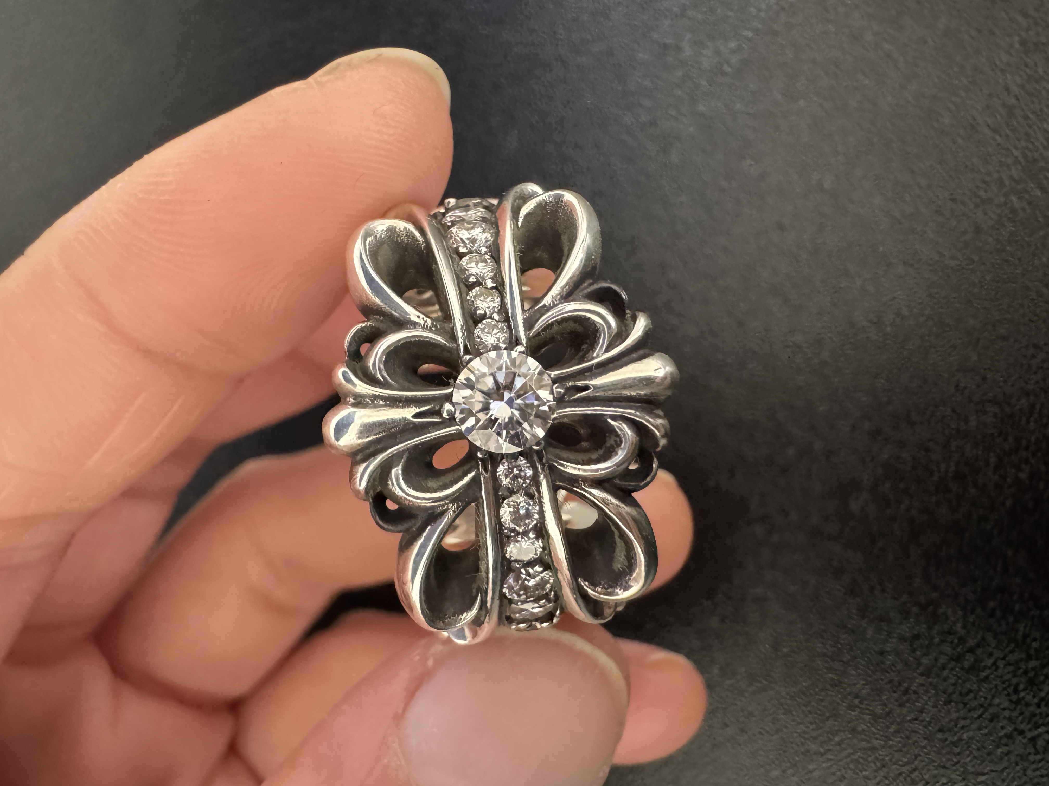 Chrome Hearts Cross Ring - Gothic 925 Sterling Silver Jewelry | David Studio