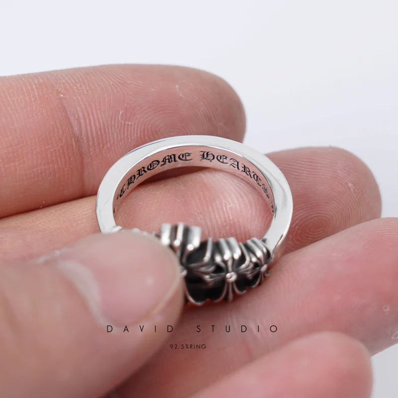 Chrome Hearts Cross Ring - Gothic 925 Sterling Silver Jewelry | David Studio
