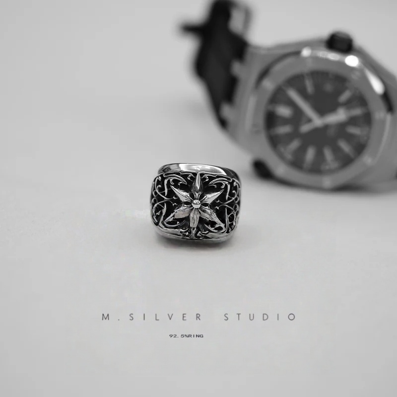 Chrome Hearts Cross Ring - Gothic 925 Sterling Silver Jewelry | David Studio