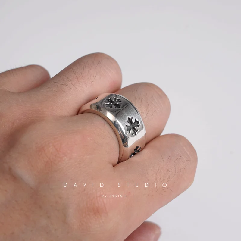 Chrome Hearts Cross Ring - Gothic 925 Sterling Silver Jewelry | David Studio