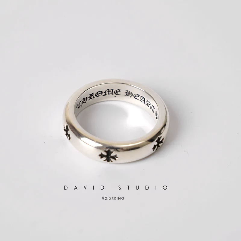 Chrome Hearts Cross Ring - Gothic 925 Sterling Silver Jewelry | David Studio