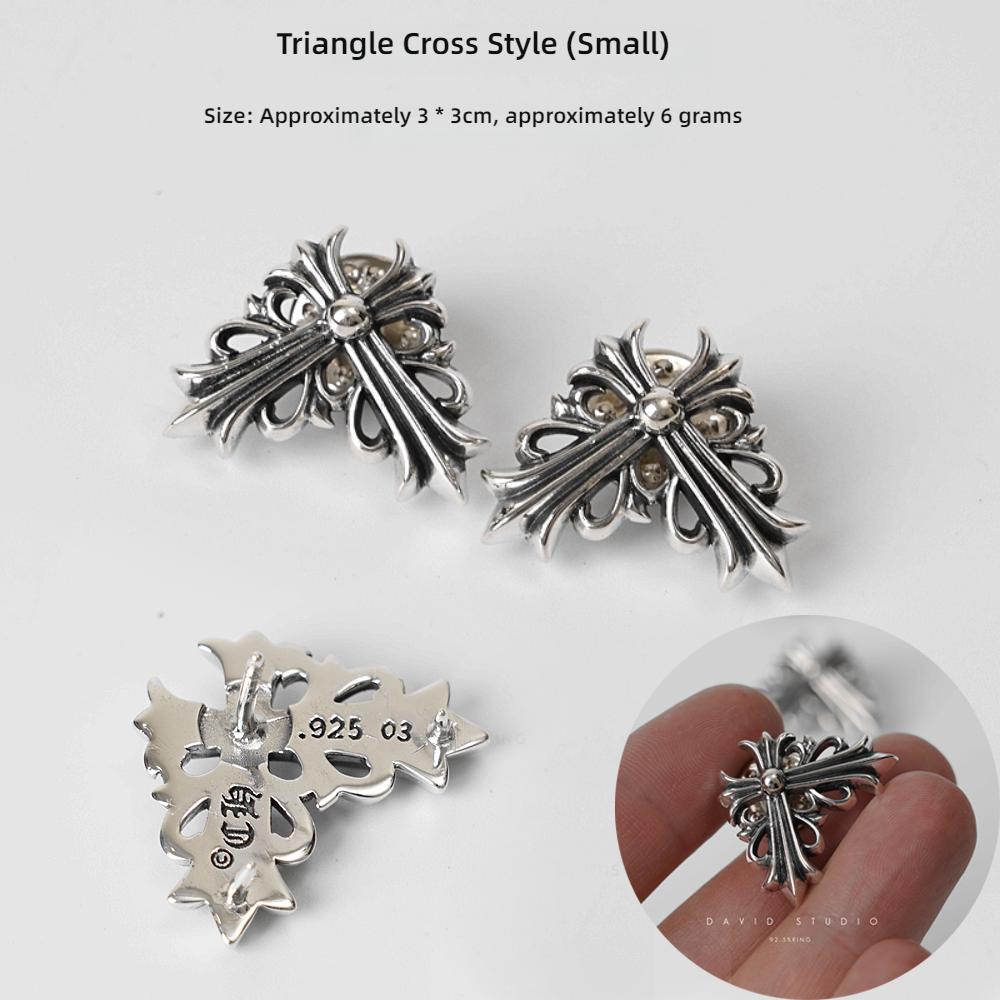 Chrome Hearts Cross Ring - Gothic 925 Sterling Silver Jewelry | David Studio