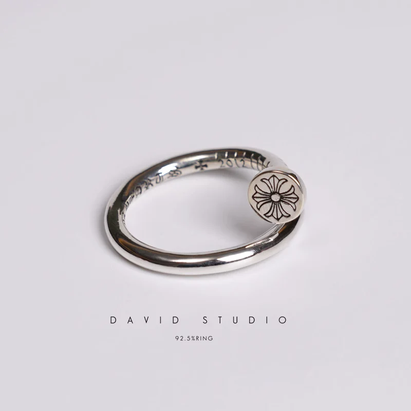 Chrome Hearts Cross Ring - Gothic 925 Sterling Silver Jewelry | David Studio