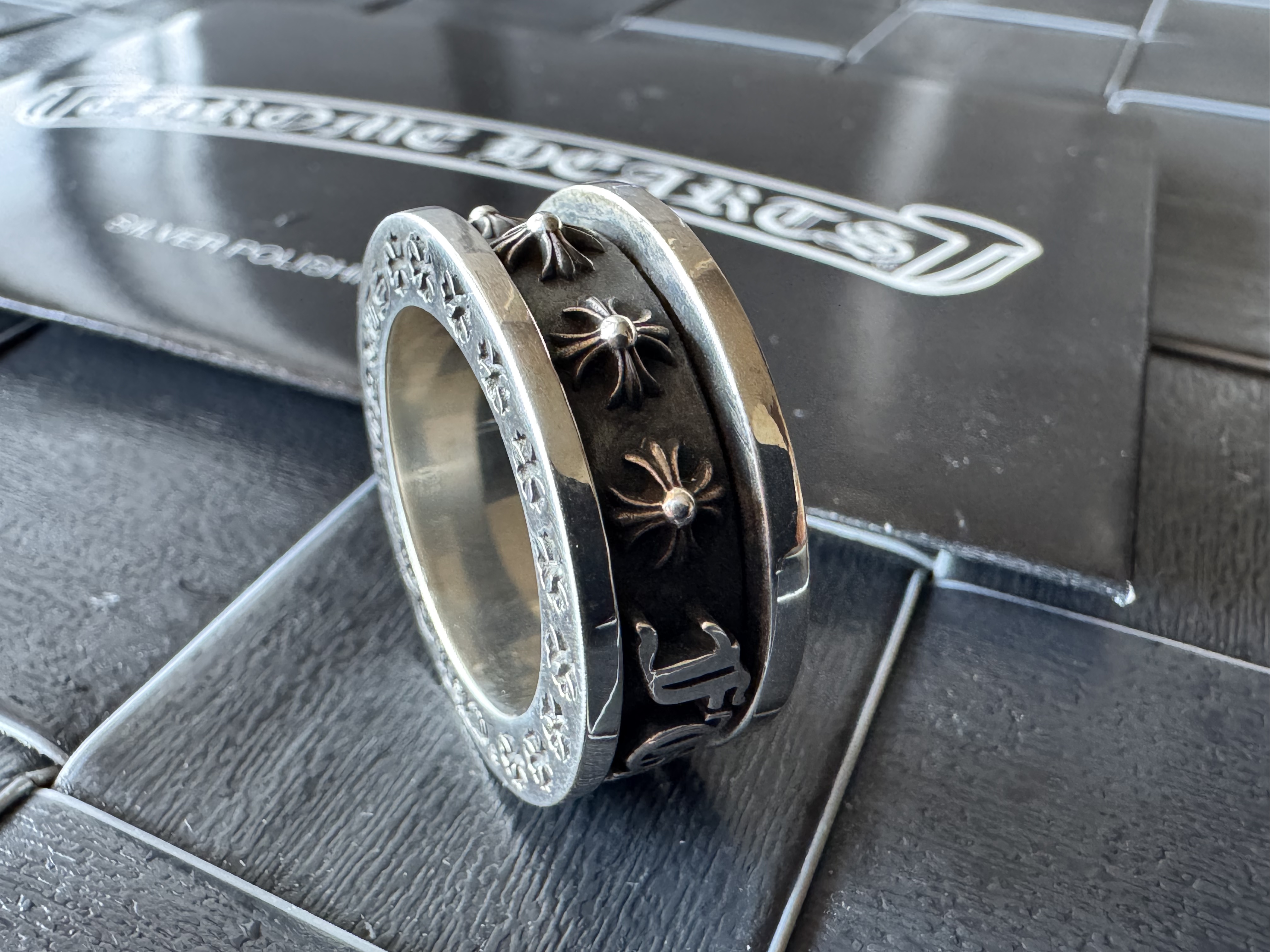 Chrome Hearts Cross Ring - Gothic 925 Sterling Silver Jewelry | David Studio