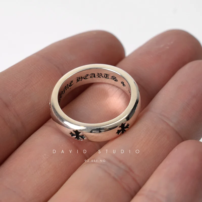 Chrome Hearts Cross Ring - Gothic 925 Sterling Silver Jewelry | David Studio
