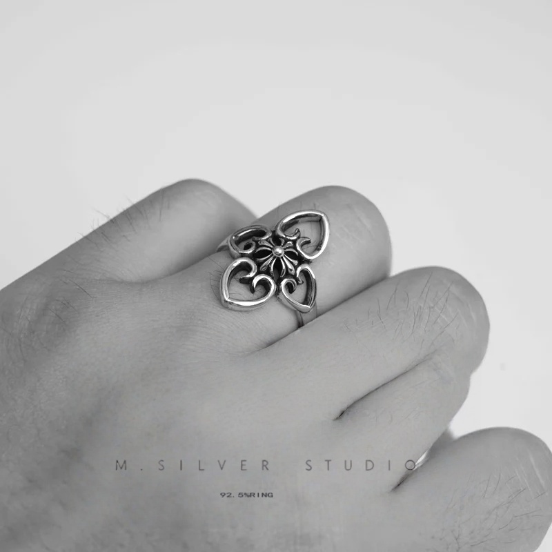 Chrome Hearts Cross Ring - Gothic 925 Sterling Silver Jewelry | David Studio