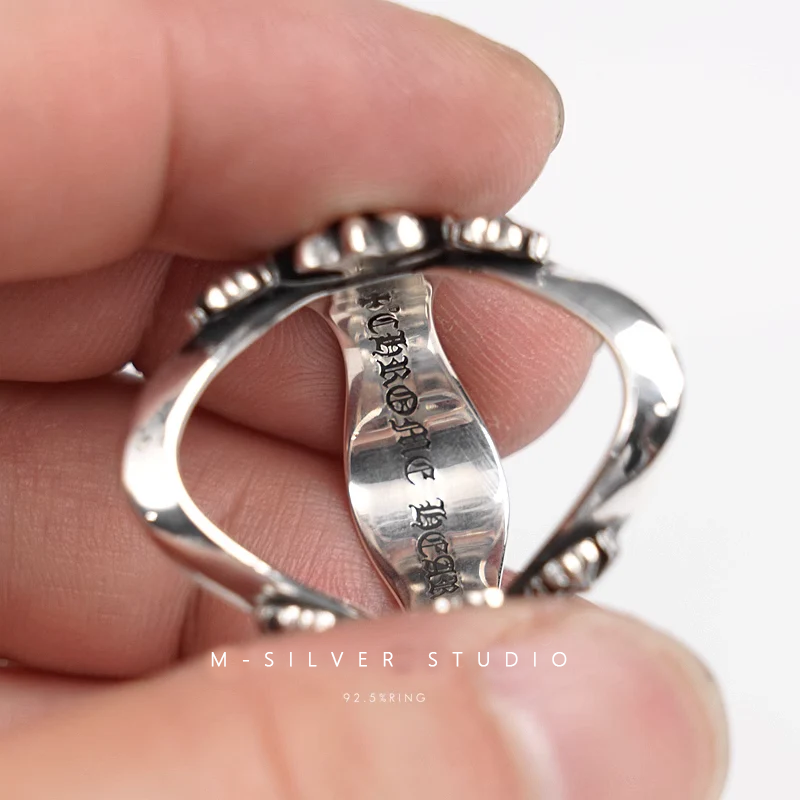 Chrome Hearts Cross Ring - Gothic 925 Sterling Silver Jewelry | David Studio