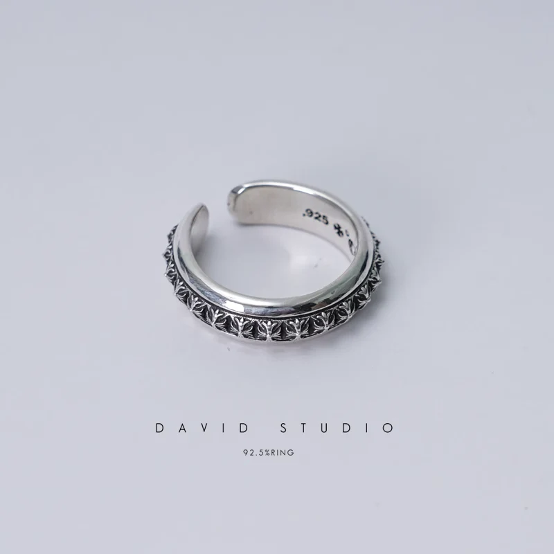 Chrome Hearts Cross Ring - Gothic 925 Sterling Silver Jewelry | David Studio