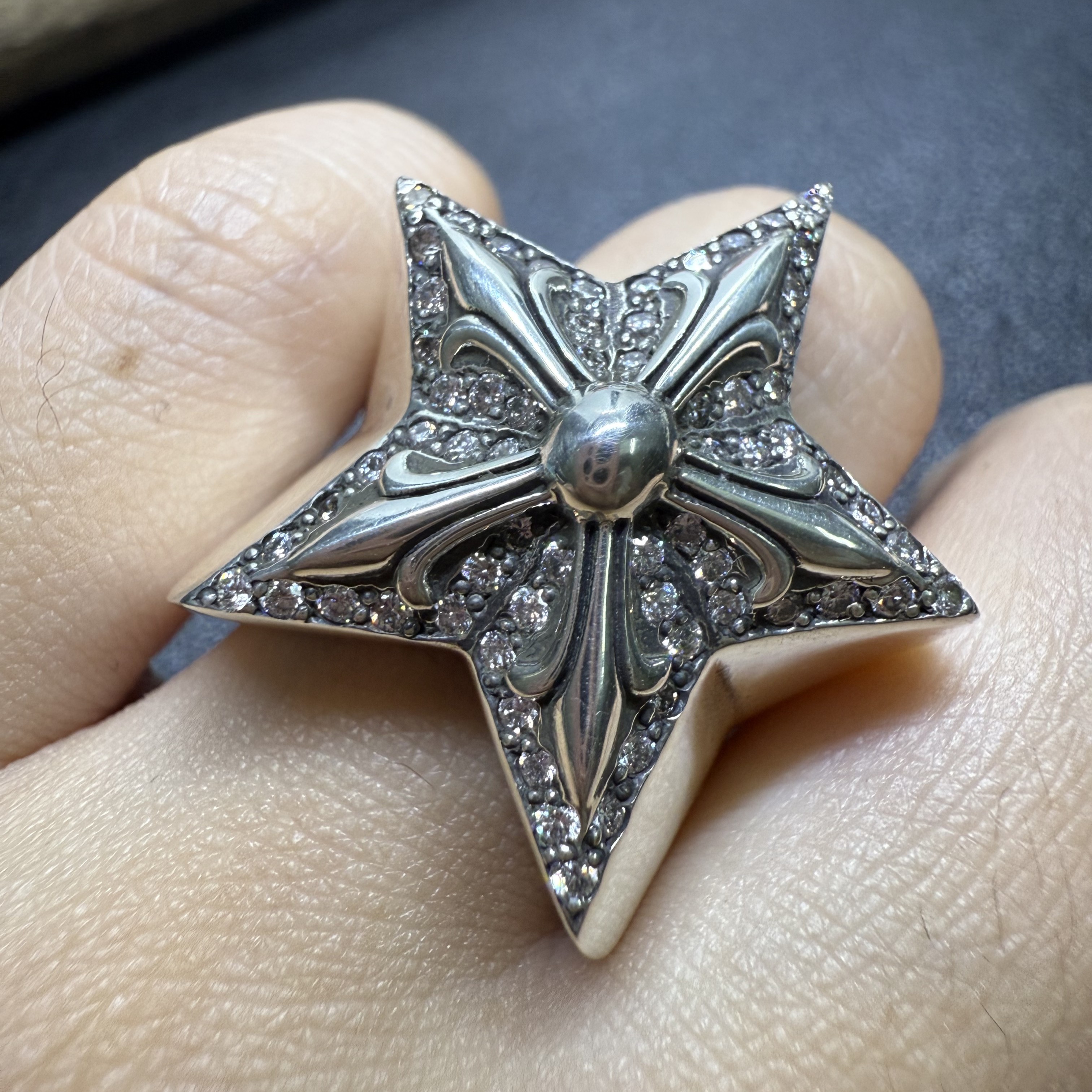 Chrome Hearts Cross Ring - Gothic 925 Sterling Silver Jewelry | David Studio