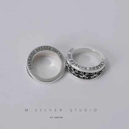 Chrome Hearts Cross Ring - Gothic 925 Sterling Silver Jewelry | David Studio