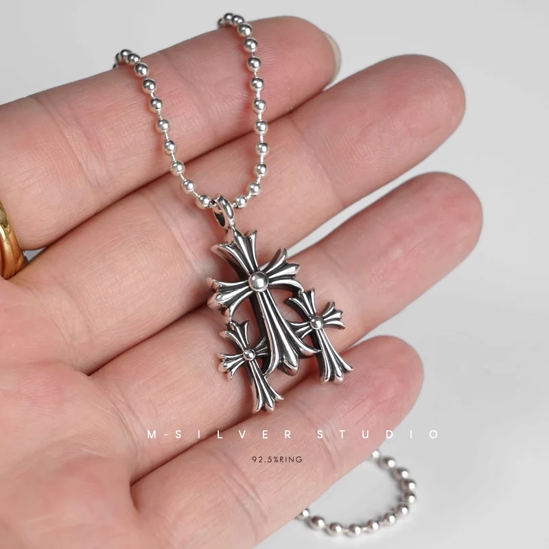 Chrome Hearts Cross Ring - Gothic 925 Sterling Silver Jewelry | David Studio