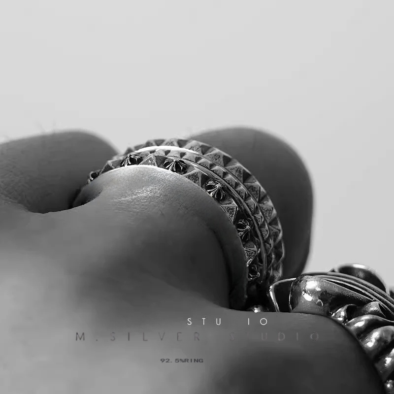 Chrome Hearts Cross Ring - Gothic 925 Sterling Silver Jewelry | David Studio