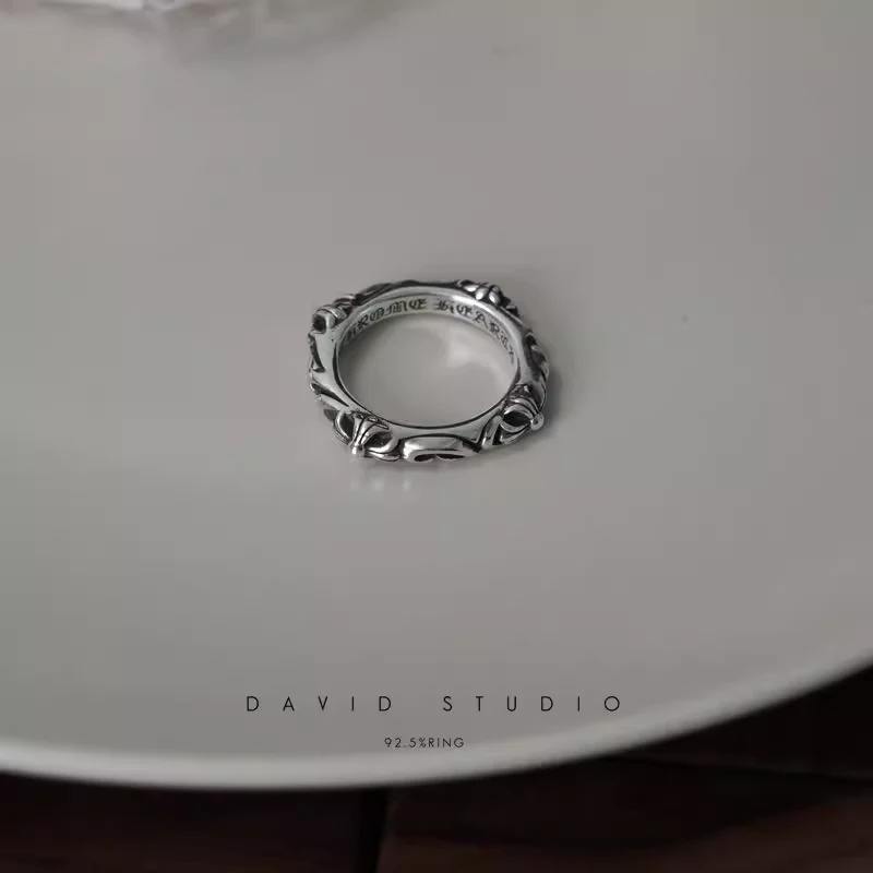 Chrome Hearts Cross Ring - Gothic 925 Sterling Silver Jewelry | David Studio