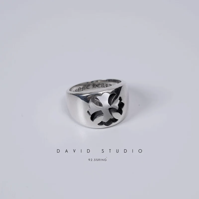 Chrome Hearts Cross Ring - Gothic 925 Sterling Silver Jewelry | David Studio