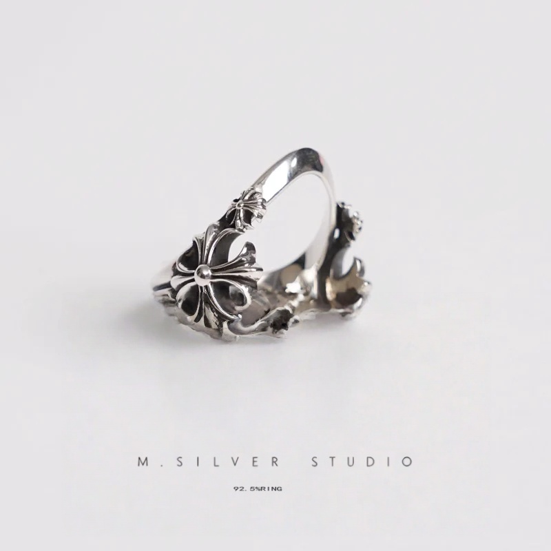 Chrome Hearts Cross Ring - Gothic 925 Sterling Silver Jewelry | David Studio