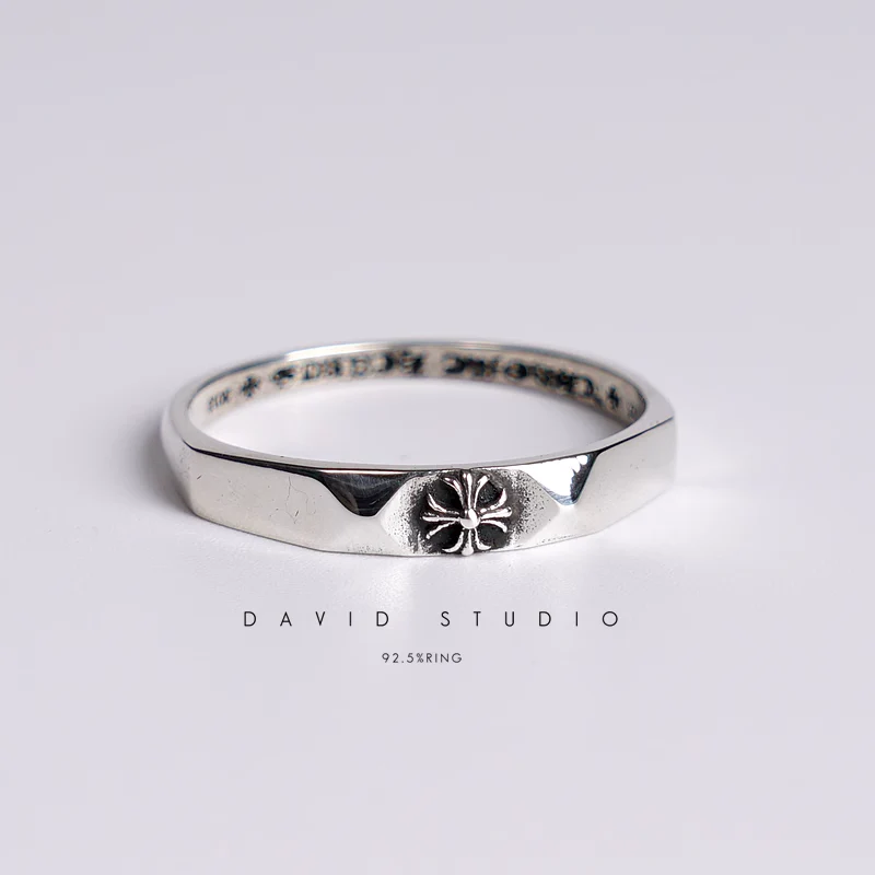 Chrome Hearts Cross Ring - Gothic 925 Sterling Silver Jewelry | David Studio