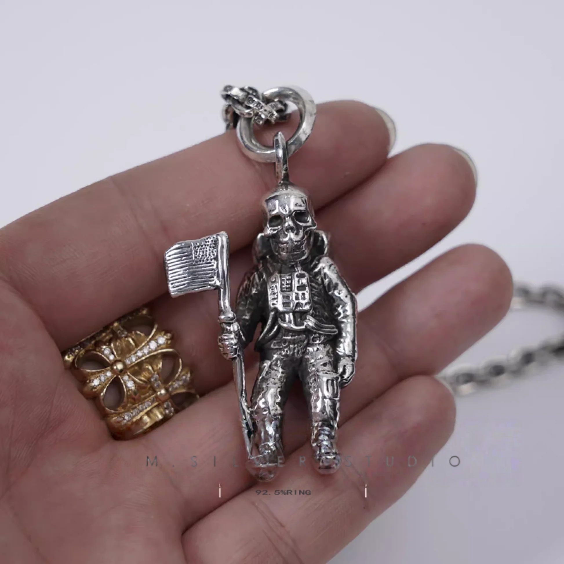 Chrome Hearts Cross Ring - Gothic 925 Sterling Silver Jewelry | David Studio