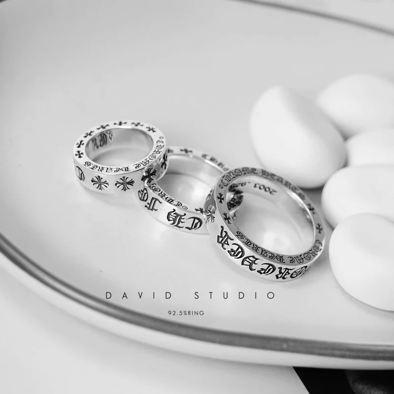 Chrome Hearts Cross Ring - Gothic 925 Sterling Silver Jewelry | David Studio
