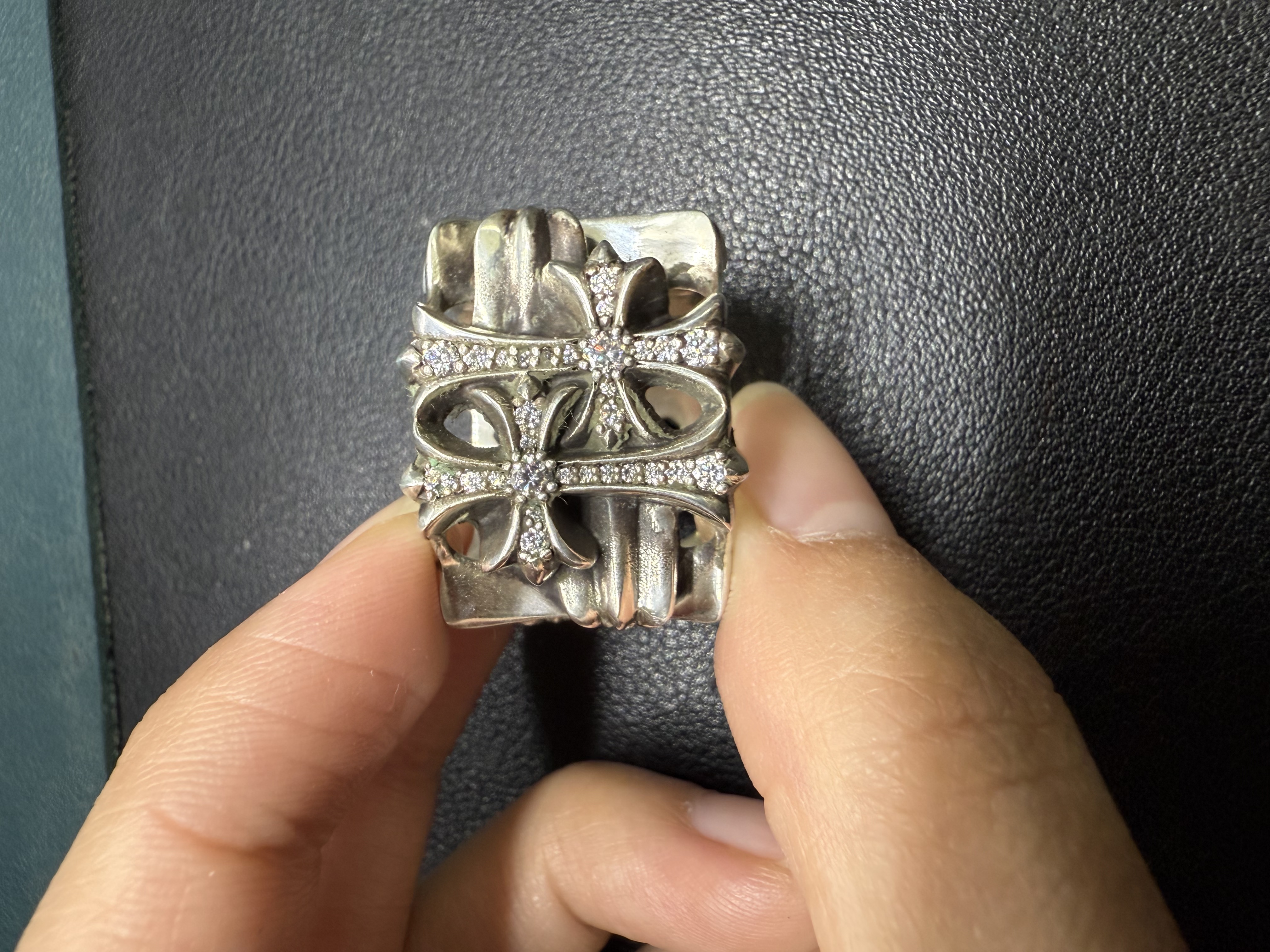 Chrome Hearts Cross Ring - Gothic 925 Sterling Silver Jewelry | David Studio