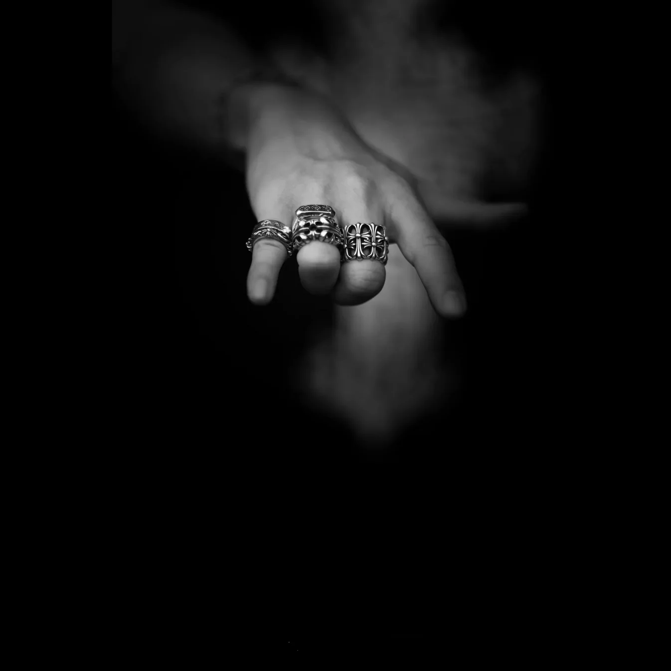 Chrome Hearts Cross Ring - Gothic 925 Sterling Silver Jewelry | David Studio