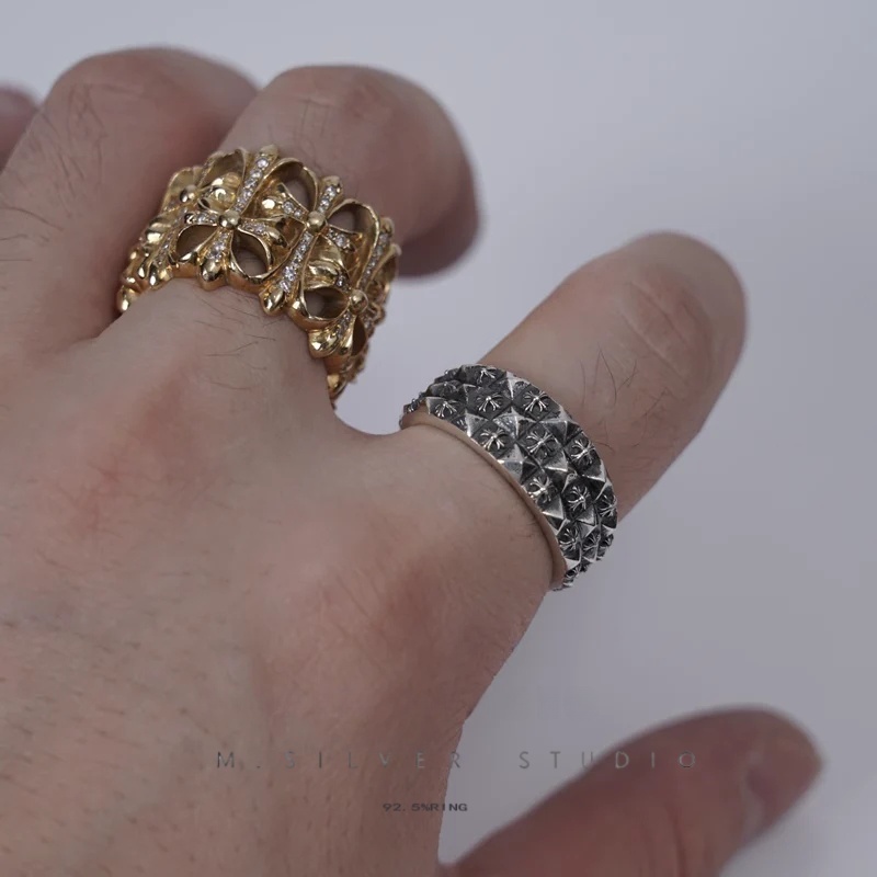 Chrome Hearts Cross Ring - Gothic 925 Sterling Silver Jewelry | David Studio