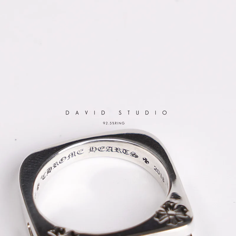 Chrome Hearts Cross Ring - Gothic 925 Sterling Silver Jewelry | David Studio