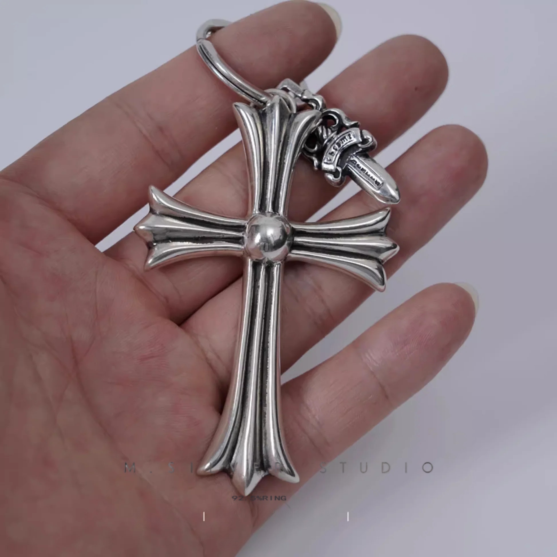 Chrome Hearts Cross Ring - Gothic 925 Sterling Silver Jewelry | David Studio