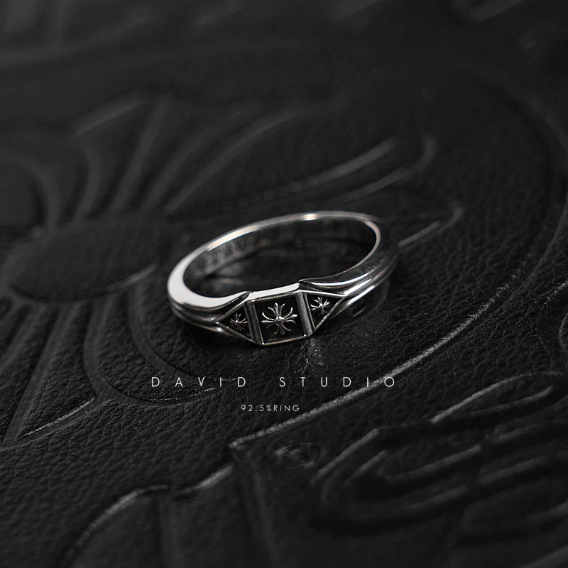 Chrome Hearts Cross Ring - Gothic 925 Sterling Silver Jewelry | David Studio