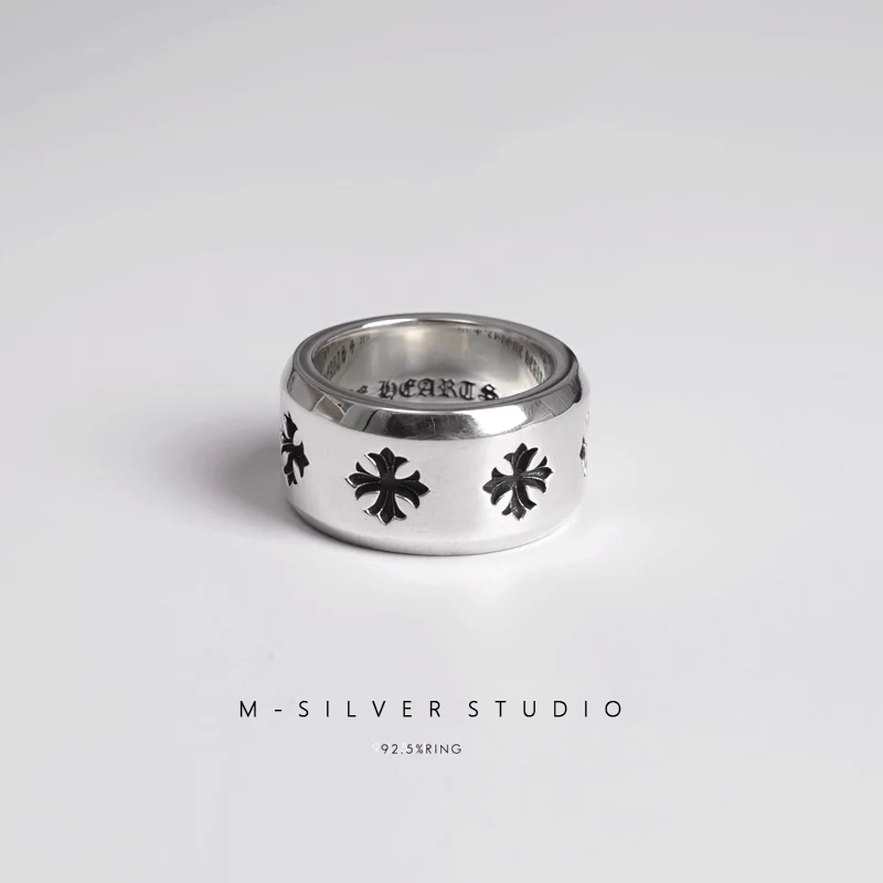 Chrome Hearts Cross Ring - Gothic 925 Sterling Silver Jewelry | David Studio