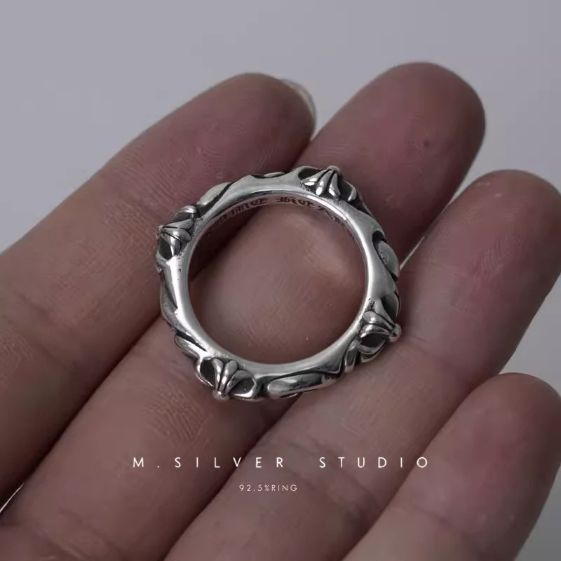 Chrome Hearts Cross Ring - Gothic 925 Sterling Silver Jewelry | David Studio