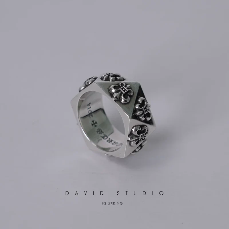 Chrome Hearts Cross Ring - Gothic 925 Sterling Silver Jewelry | David Studio