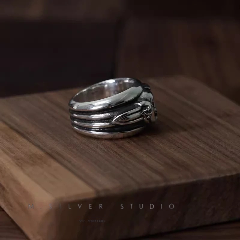 Chrome Hearts Cross Ring - Gothic 925 Sterling Silver Jewelry | David Studio