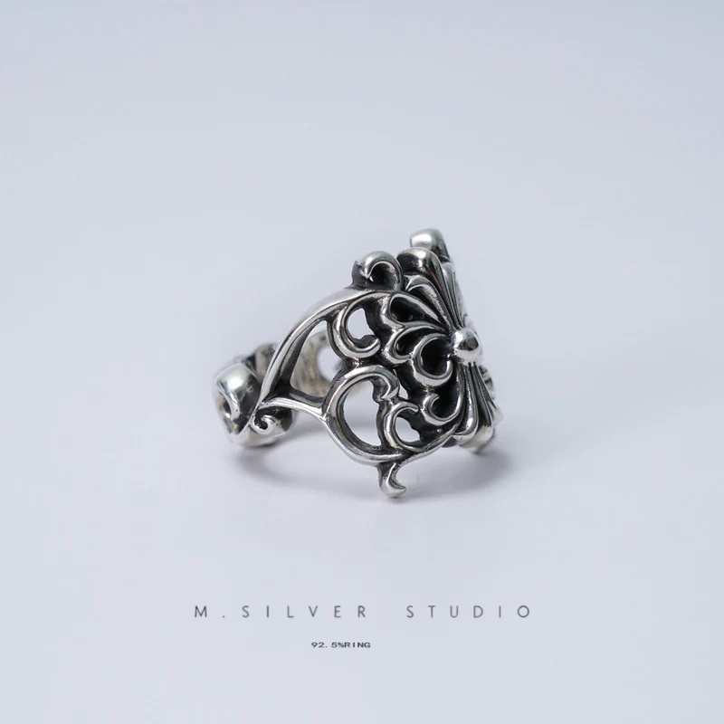 Chrome Hearts Cross Ring - Gothic 925 Sterling Silver Jewelry | David Studio