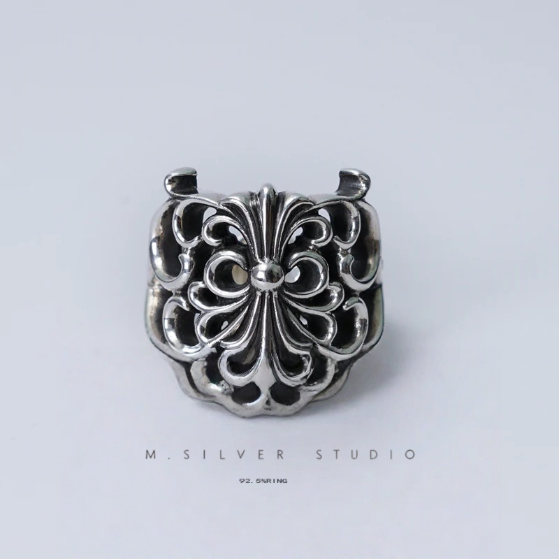 Chrome Hearts Cross Ring - Gothic 925 Sterling Silver Jewelry | David Studio
