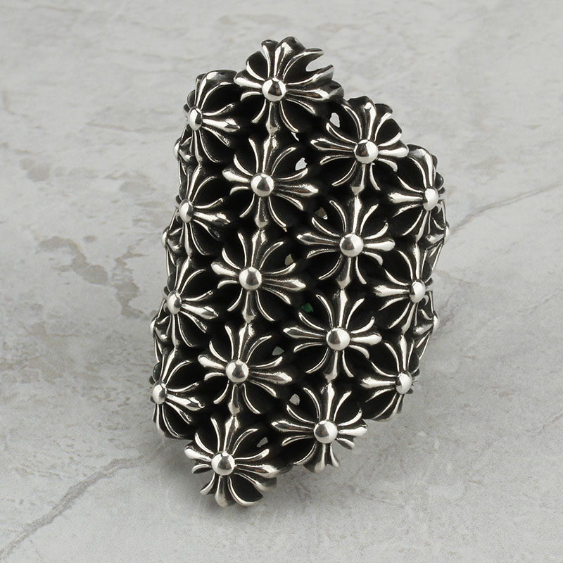 Chrome Hearts Cross Ring - Gothic 925 Sterling Silver Jewelry | David Studio