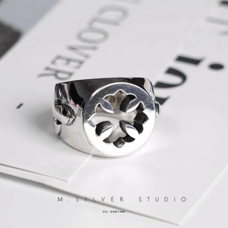 Chrome Hearts Cross Ring - Gothic 925 Sterling Silver Jewelry | David Studio