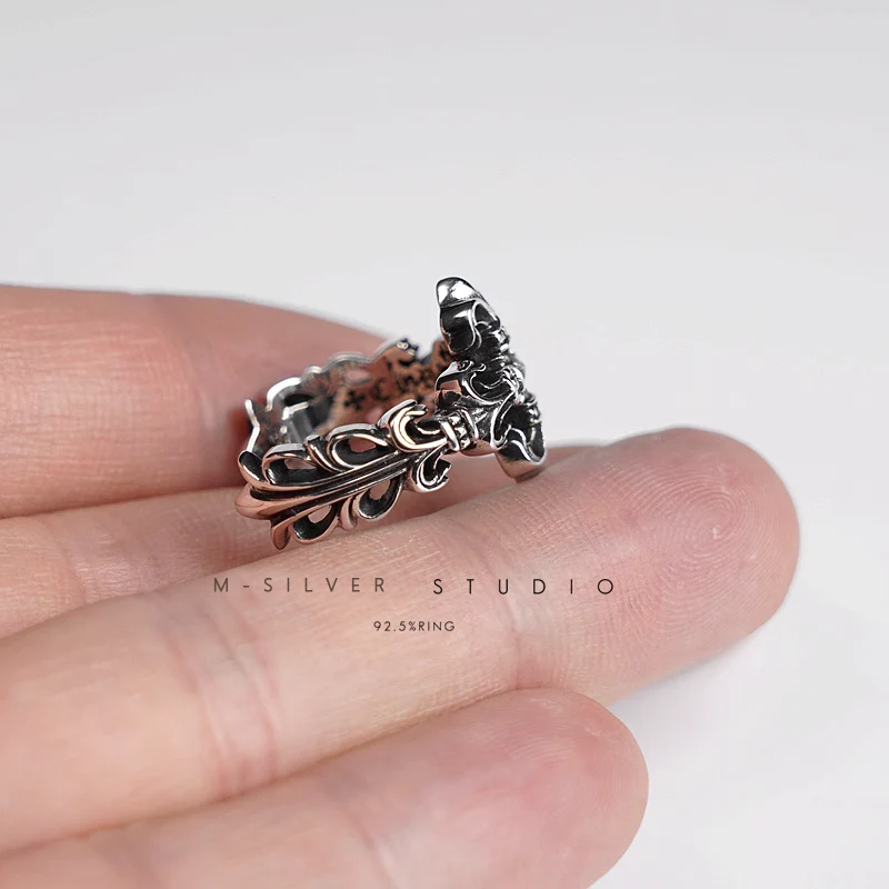 Chrome Hearts Cross Ring - Gothic 925 Sterling Silver Jewelry | David Studio