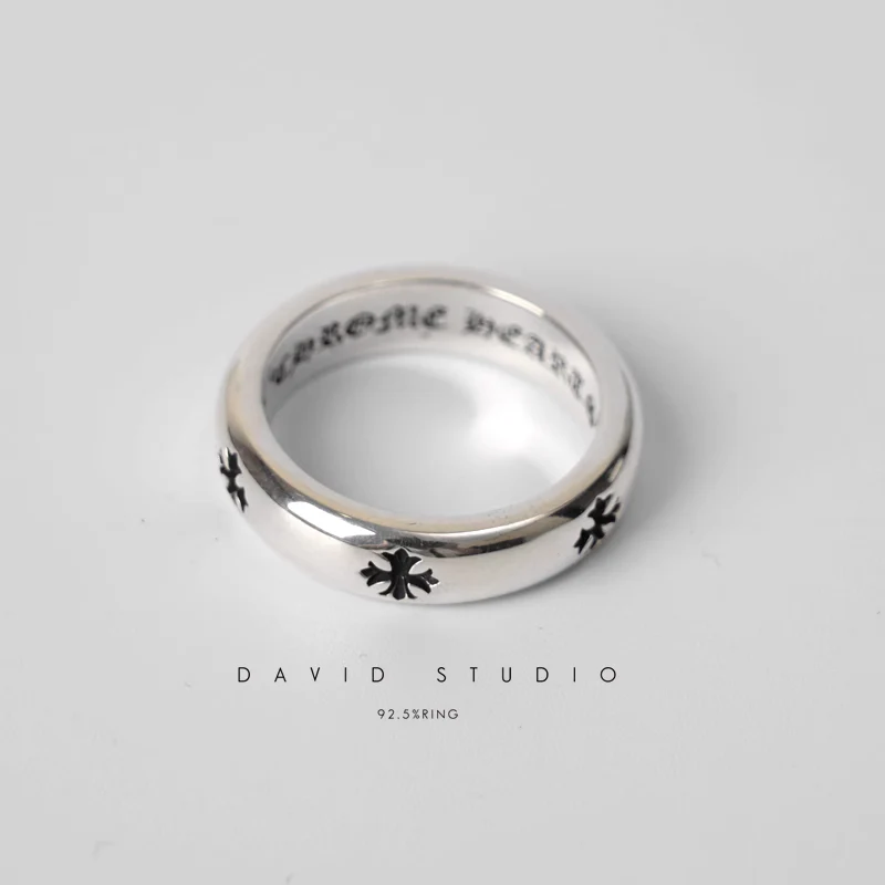 Chrome Hearts Cross Ring - Gothic 925 Sterling Silver Jewelry | David Studio