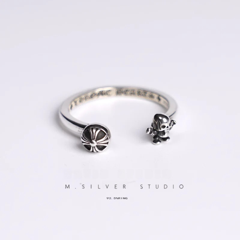 Chrome Hearts Cross Ring - Gothic 925 Sterling Silver Jewelry | David Studio