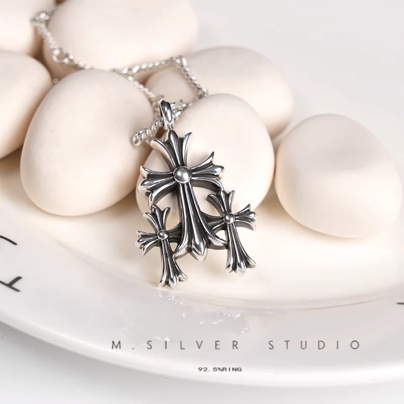 Chrome Hearts Cross Ring - Gothic 925 Sterling Silver Jewelry | David Studio