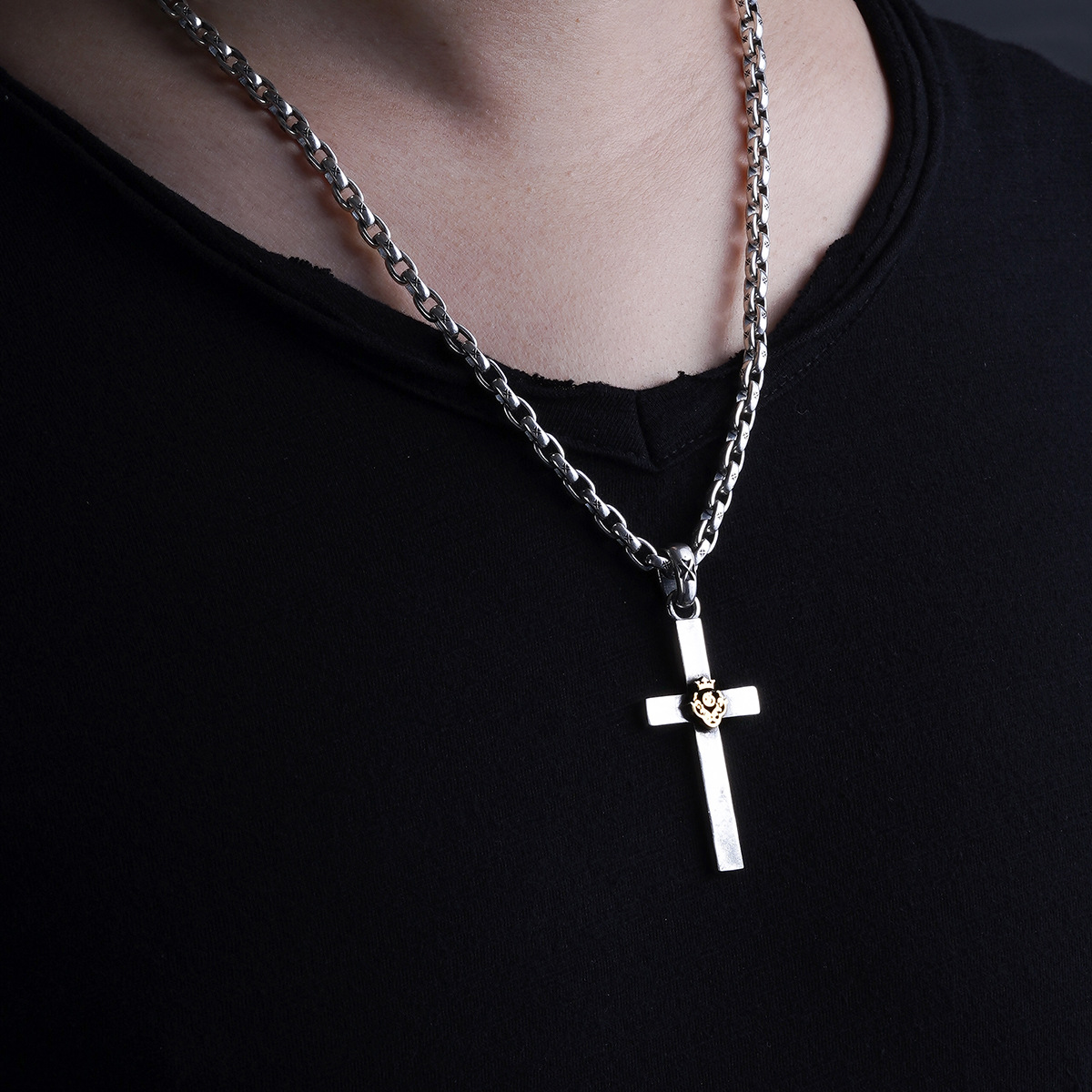 Chrome Hearts Cross Ring - Gothic 925 Sterling Silver Jewelry | David Studio