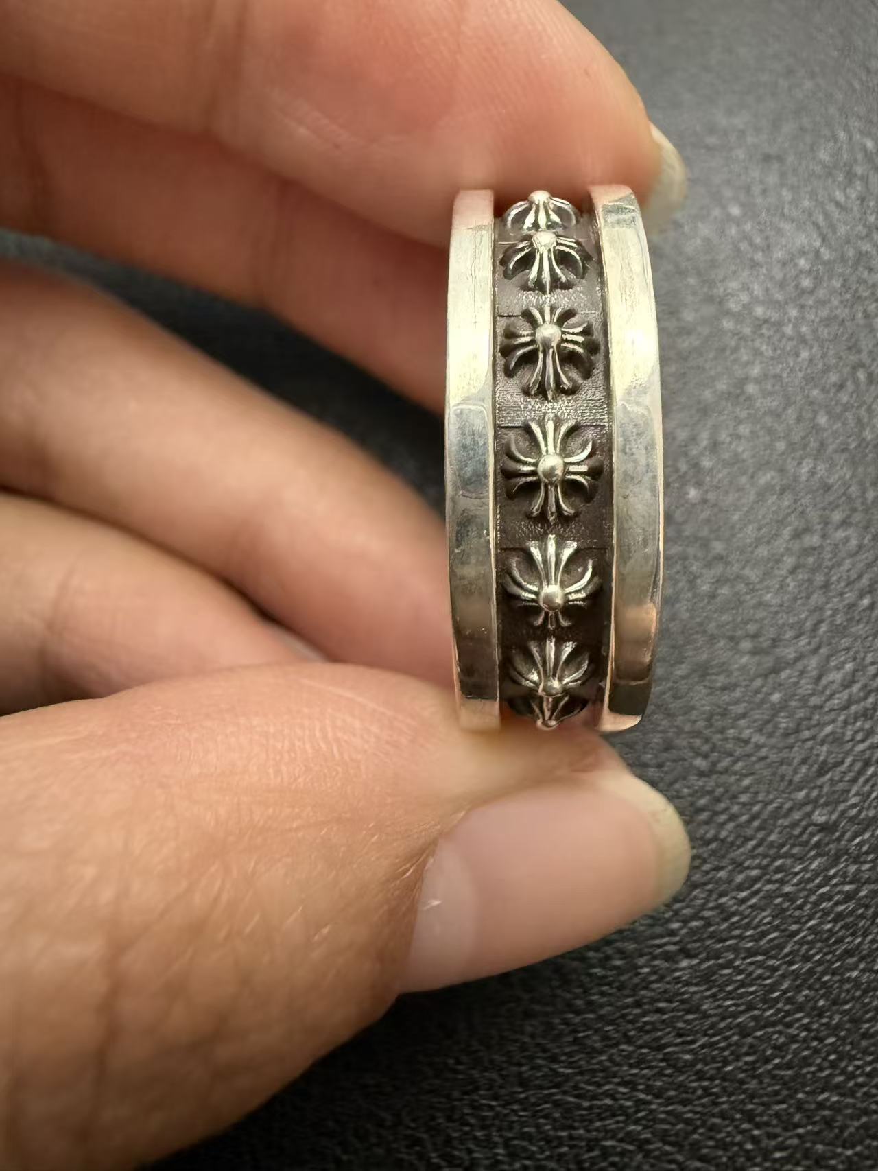 Chrome Hearts Cross Ring - Gothic 925 Sterling Silver Jewelry | David Studio