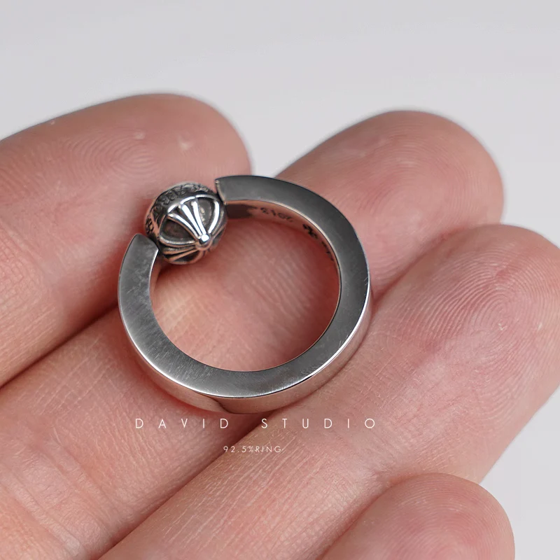 Chrome Hearts Cross Ring - Gothic 925 Sterling Silver Jewelry | David Studio